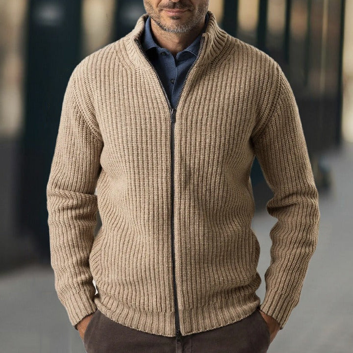 Cardigan homme chunky knit zip turtleneck - Benoît