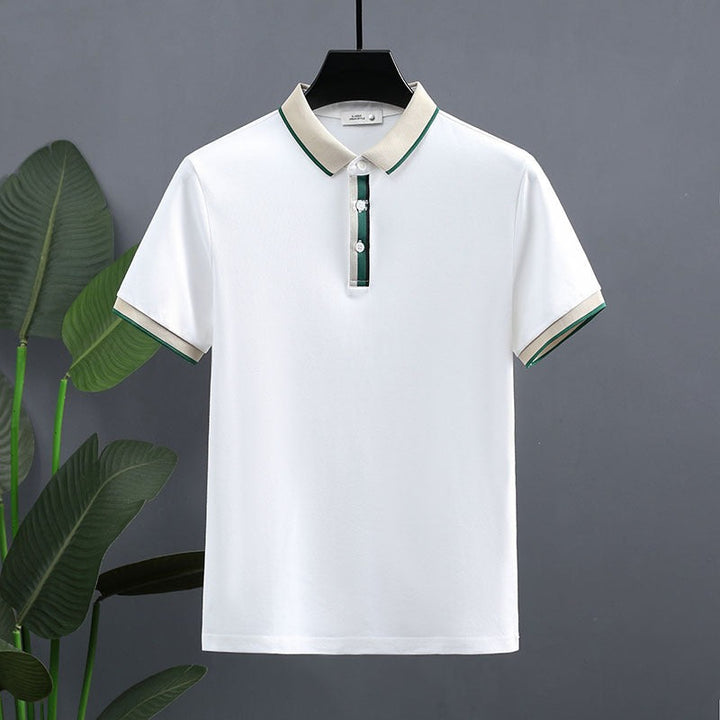 Polo homme en coton contrasté style classique - Luis