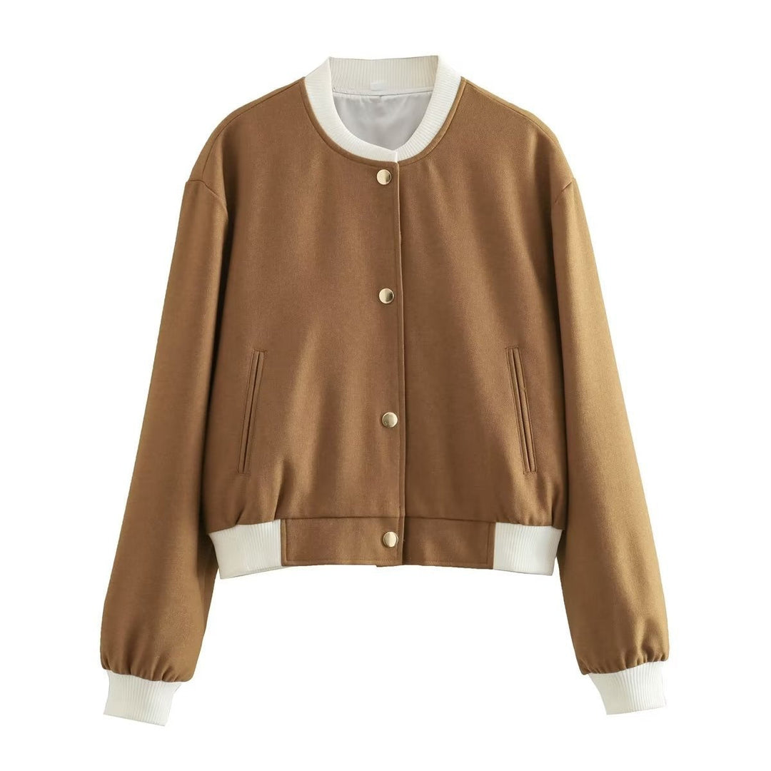 Veste courte à boutons métalliques pour femmes, au design décontracté - Liora