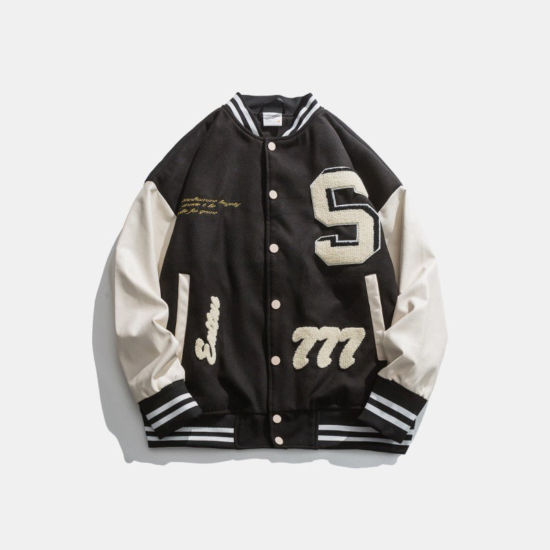 Veste varsity pour hommes avec écussons brodés - Leo