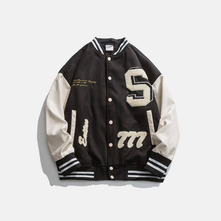 Veste varsity pour hommes avec écussons brodés - Leo