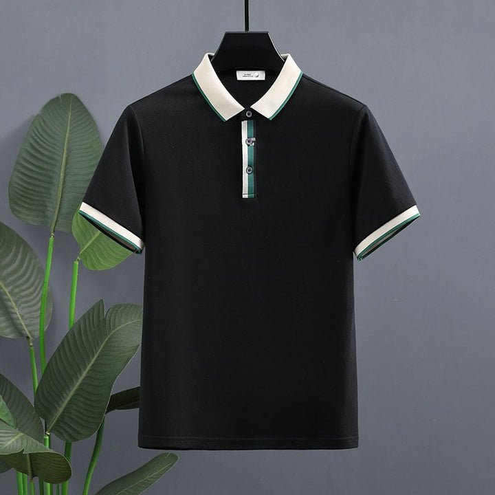 Polo homme en coton contrasté style classique - Luis