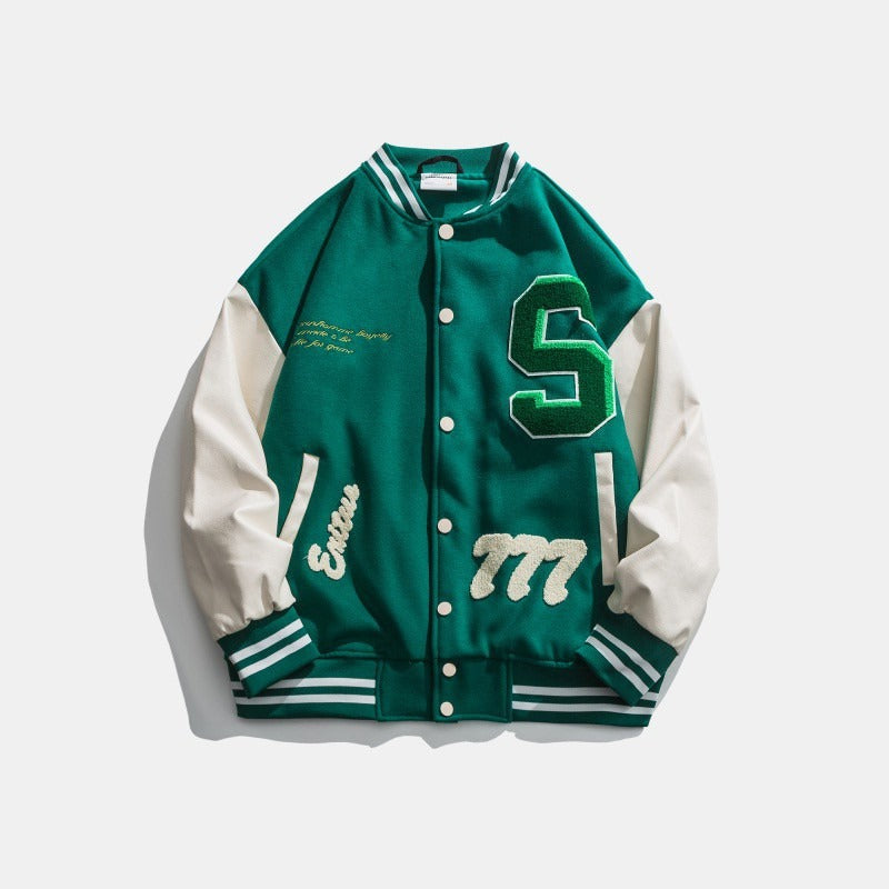Veste varsity pour hommes avec écussons brodés - Leo