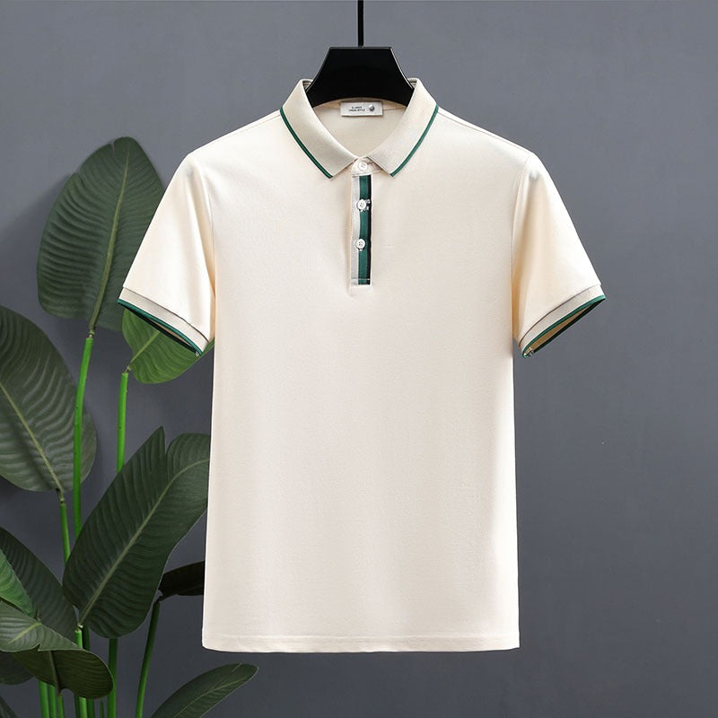 Polo homme en coton contrasté style classique - Luis