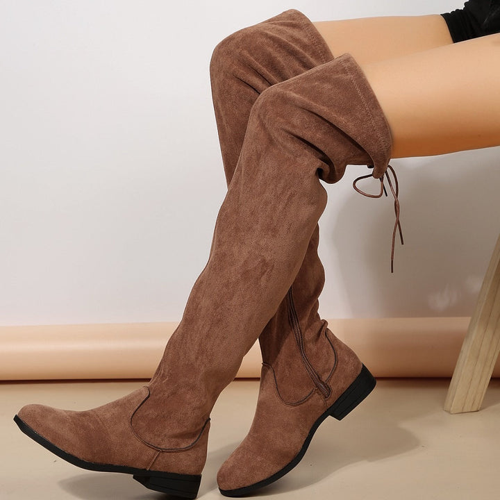 Bottes hautes en daim synthétique pour femmes - Lianne