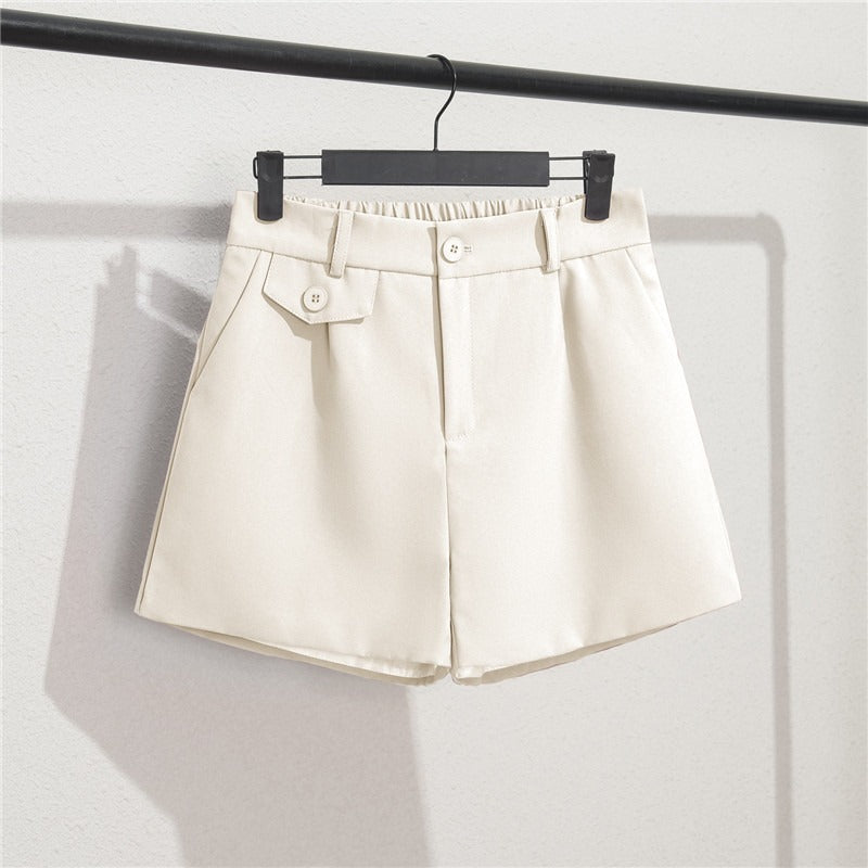 Short femme avec taille élastiquée et boutons - Clara