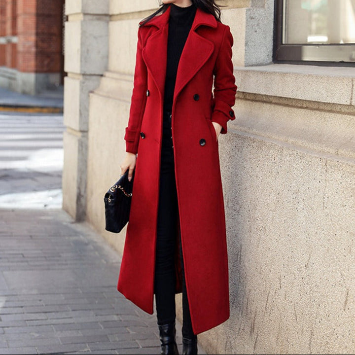 Veste en laine pour femme, coupe classique, double boutonnage - Amalia