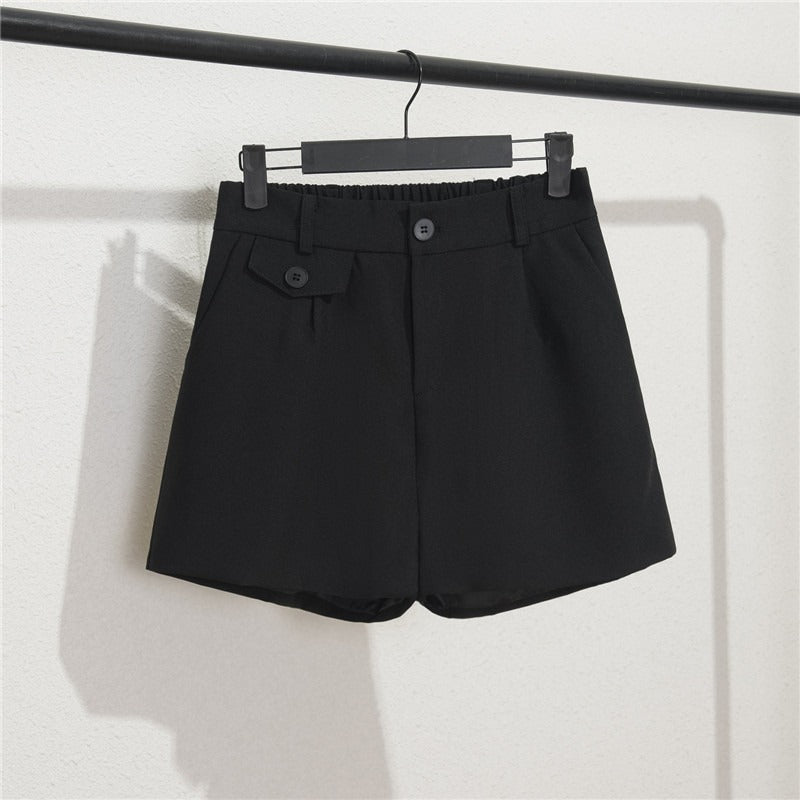Short femme avec taille élastiquée et boutons - Clara