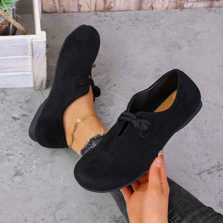 Chaussures plates en daim pour femmes au design minimaliste - Miriam