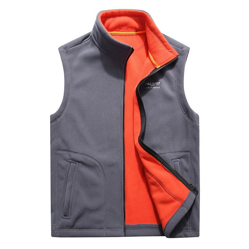 Gilet polaire sans manches pour hommes avec doublure thermique et fermeture éclair - Daryl