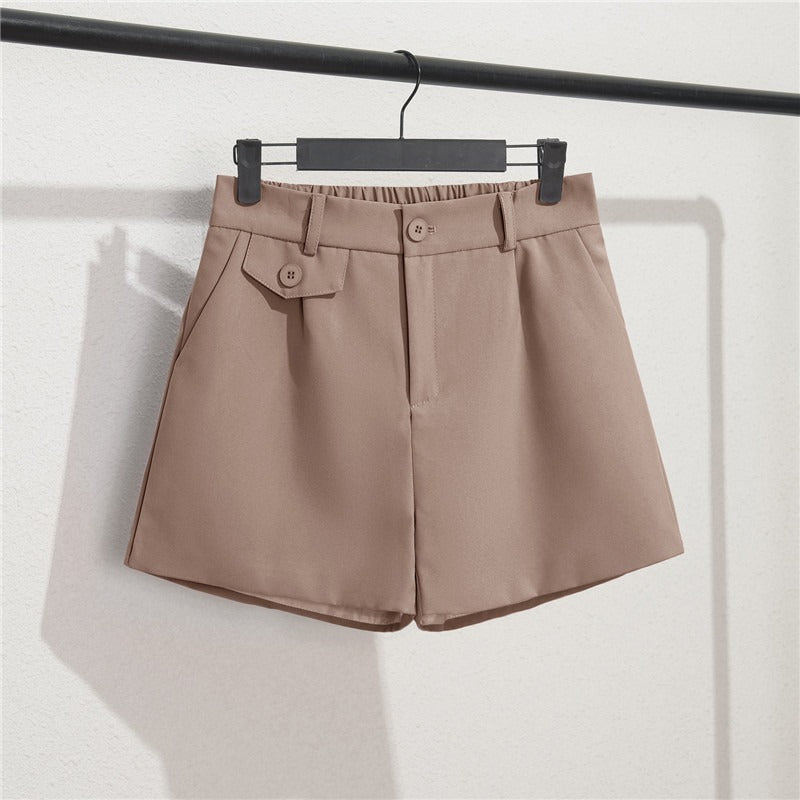 Short femme avec taille élastiquée et boutons - Clara