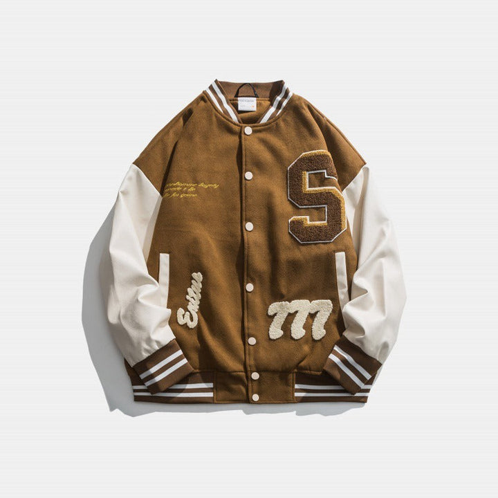Veste varsity pour hommes avec écussons brodés - Leo