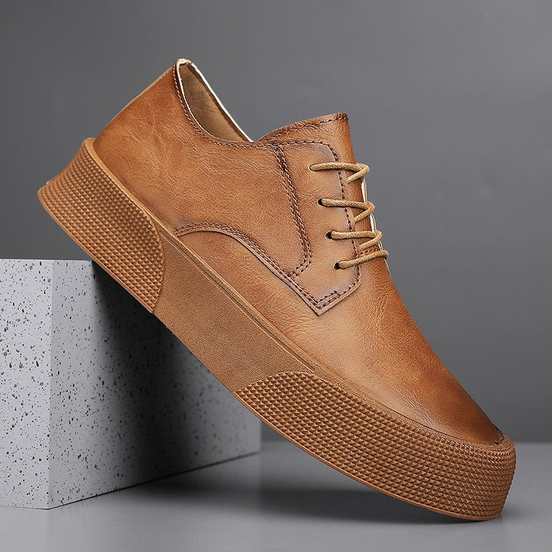 Chaussures pour hommes en cuir synthétique avec plateforme de style décontracté - Paulo