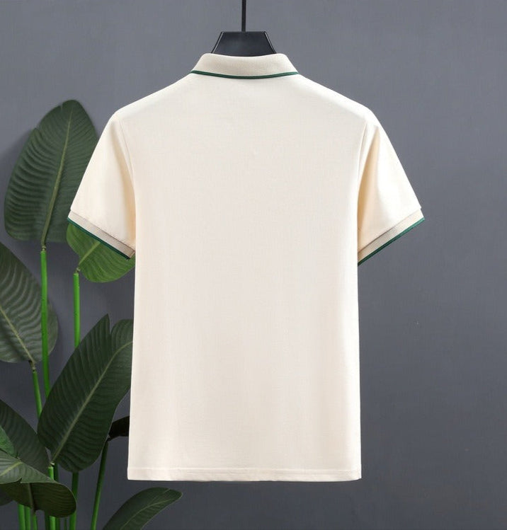 Polo homme en coton contrasté style classique - Luis