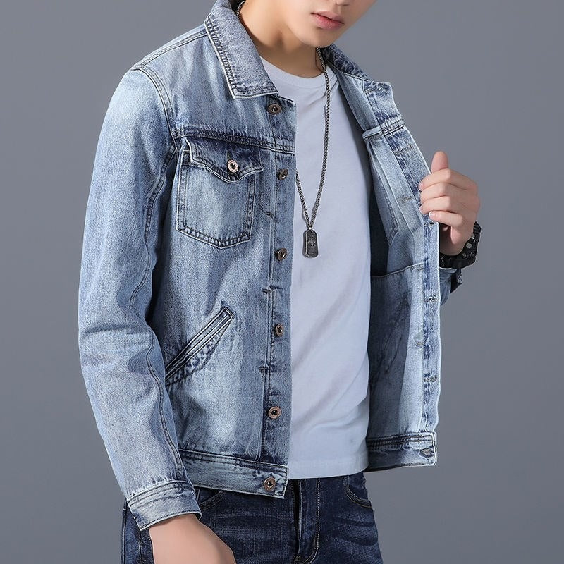 Veste en jean classique pour hommes avec poches avant - Byron