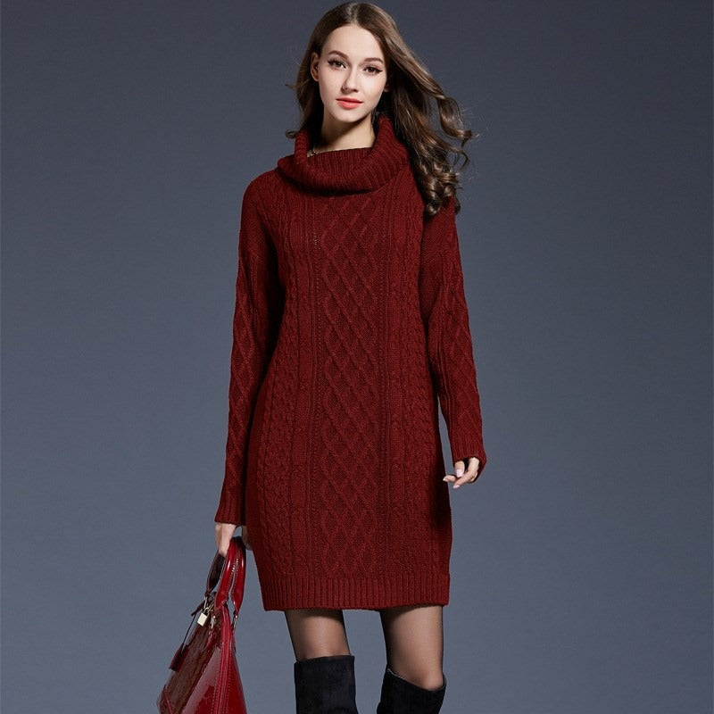 Robe en maille à motifs torsadés - Elvira