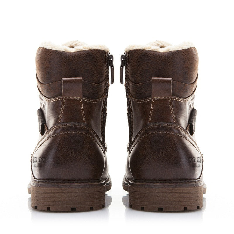 Bottes en cuir pour hommes avec surpiqûres renforcées style décontracté - Virgil