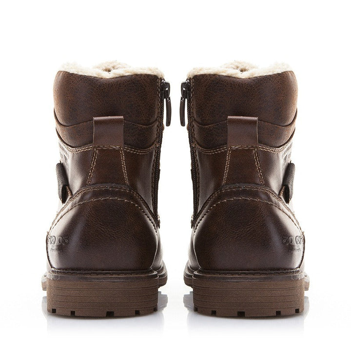Bottes en cuir pour hommes avec surpiqûres renforcées style décontracté - Virgil