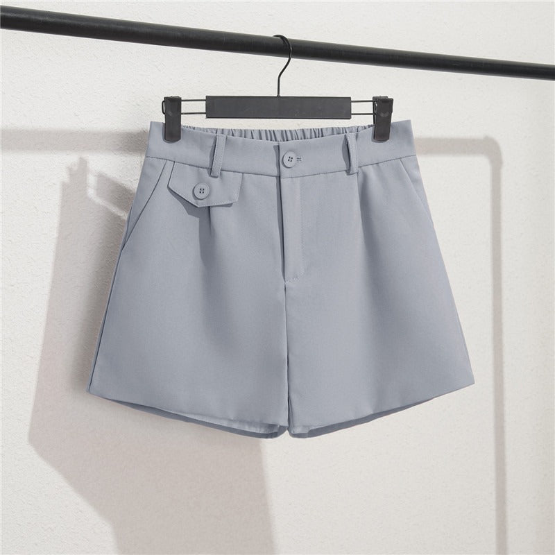 Short femme avec taille élastiquée et boutons - Clara