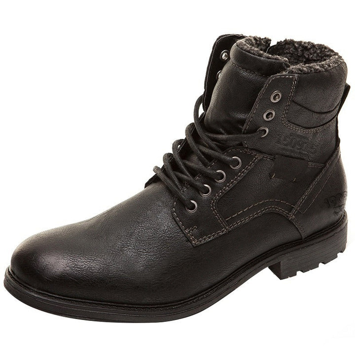 Bottes en cuir pour hommes avec surpiqûres renforcées style décontracté - Virgil