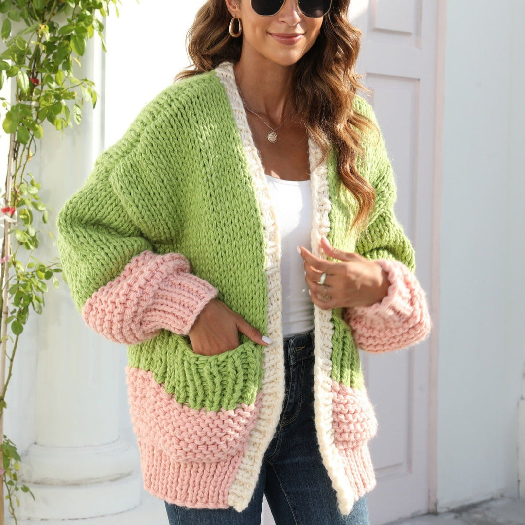 Cardigan oversize en maille épaisse pour femmes - Dayanne