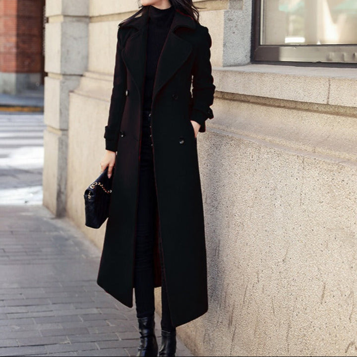 Veste en laine pour femme, coupe classique, double boutonnage - Amalia