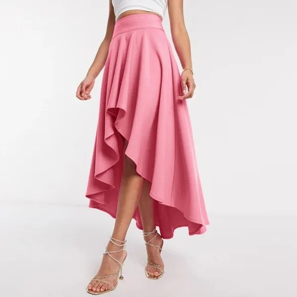 Jupe femme asymétrique à taille haute - Tamara