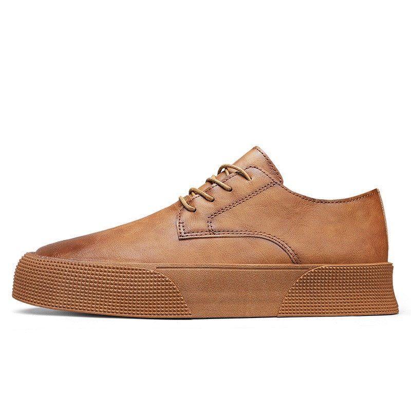 Chaussures pour hommes en cuir synthétique avec plateforme de style décontracté - Paulo