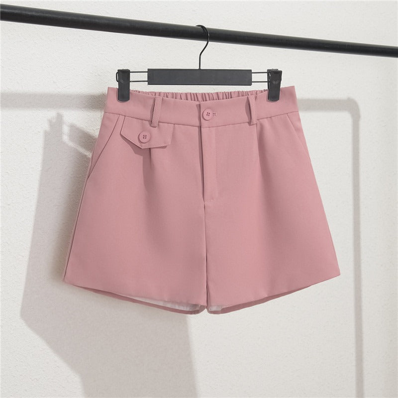 Short femme avec taille élastiquée et boutons - Clara