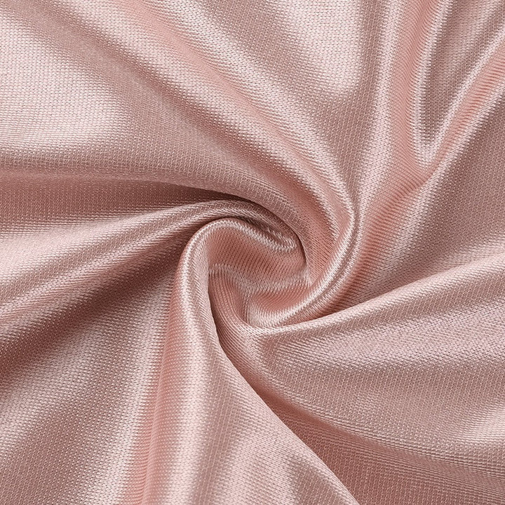 Robe longue en satin pour femme avec fente latérale et encolure drapée - Violet