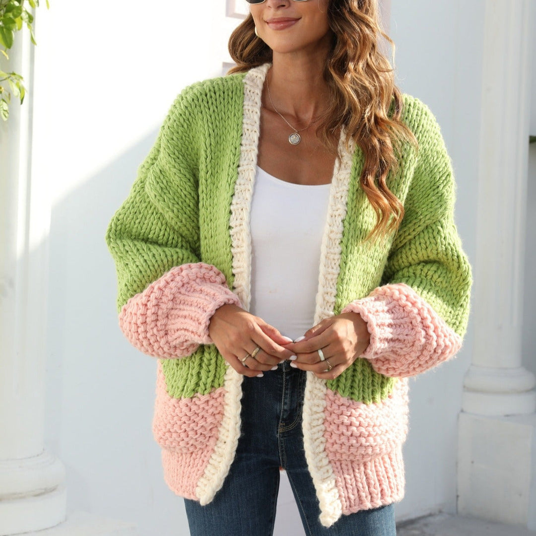 Cardigan oversize en maille épaisse pour femmes - Dayanne