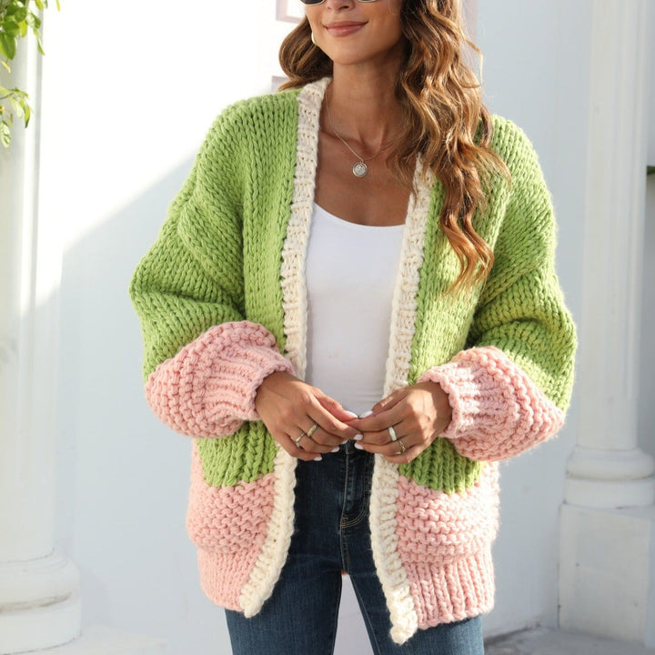 Cardigan oversize en maille épaisse pour femmes - Dayanne