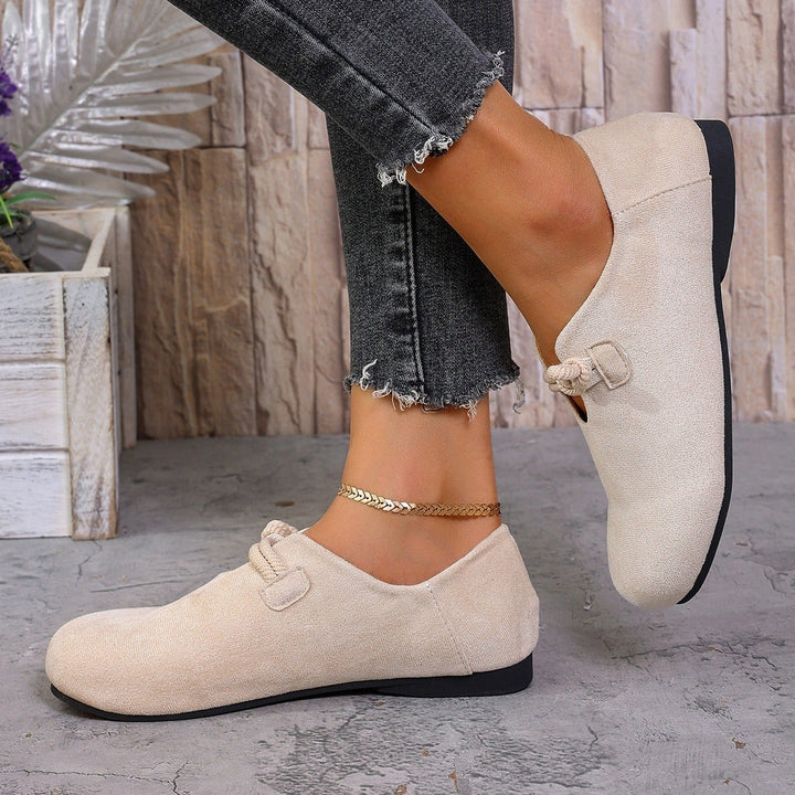 Chaussures plates en daim pour femmes au design minimaliste - Miriam