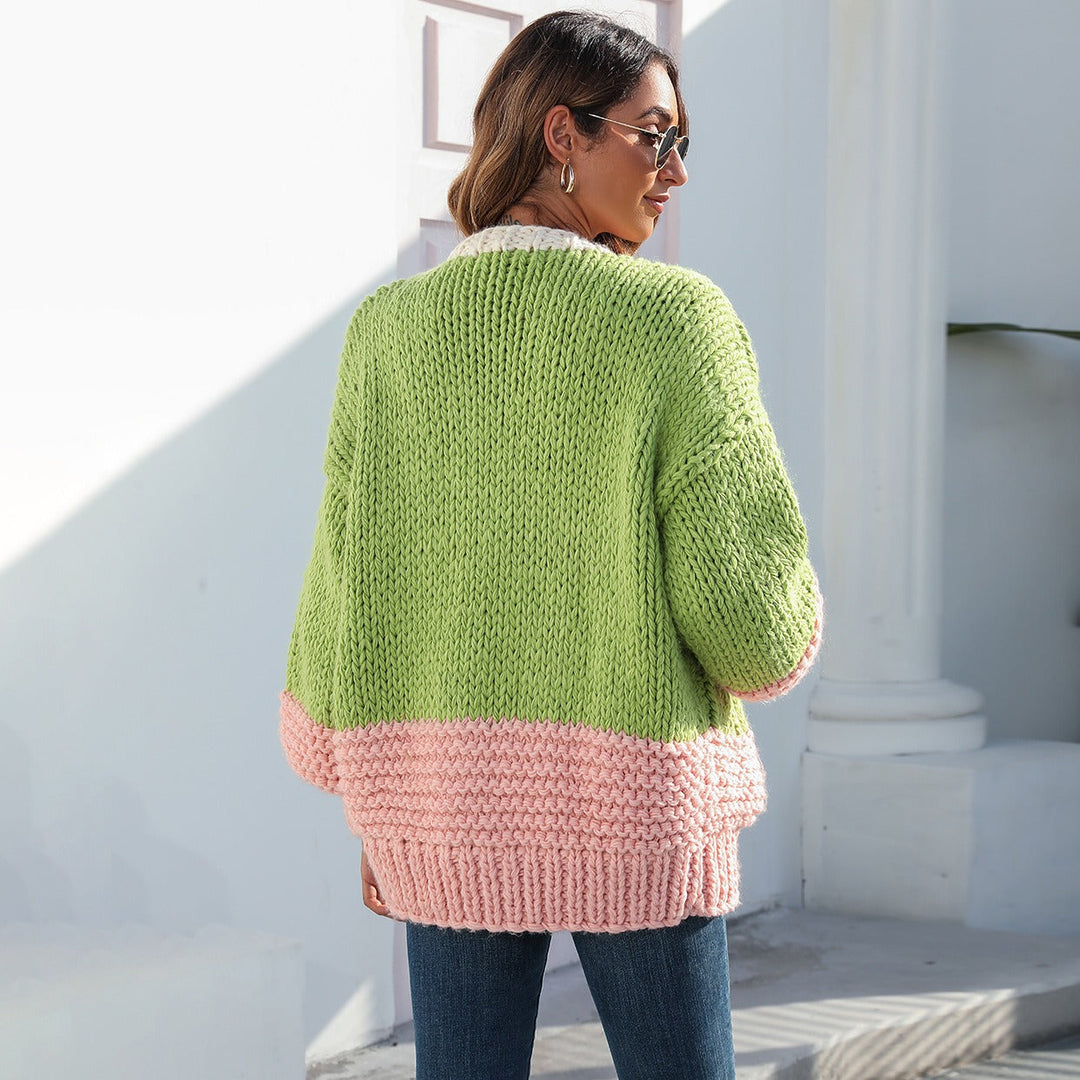 Cardigan oversize en maille épaisse pour femmes - Dayanne