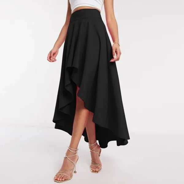 Jupe femme asymétrique à taille haute - Tamara