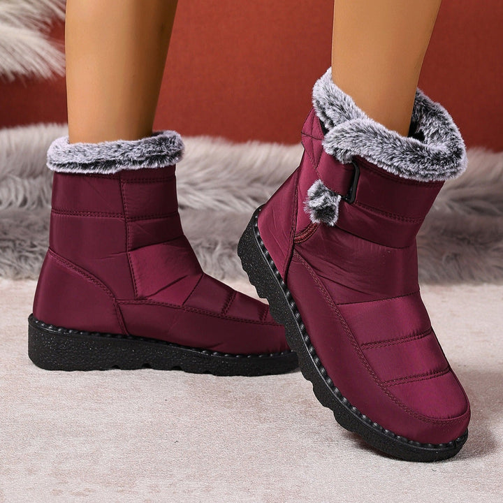 Bottes d'hiver pour femmes avec doublure thermique et semelle antidérapante - Laine