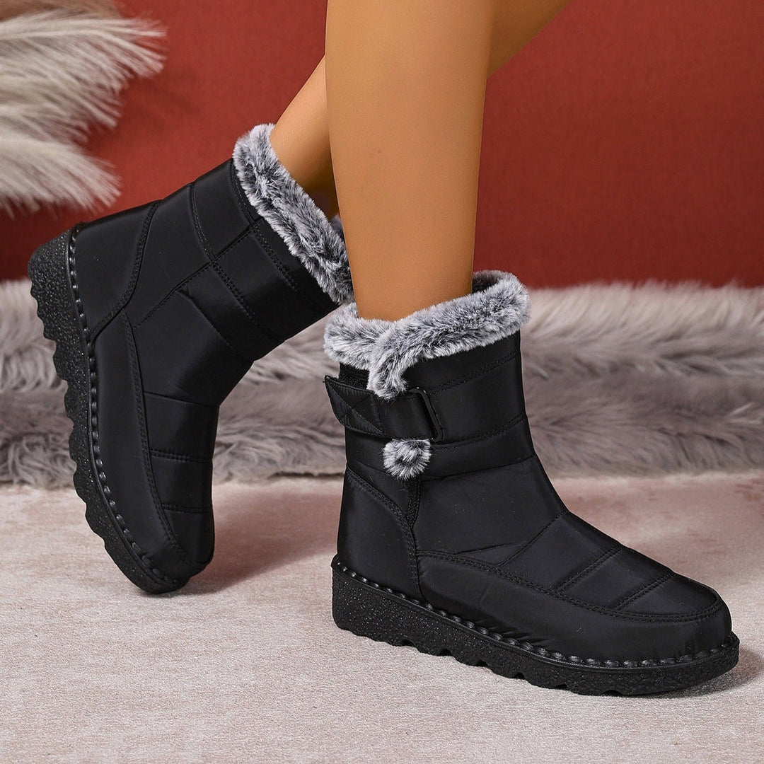 Bottes d'hiver pour femmes avec doublure thermique et semelle antidérapante - Laine