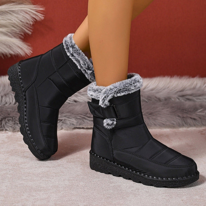 Bottes d'hiver pour femmes avec doublure thermique et semelle antidérapante - Laine