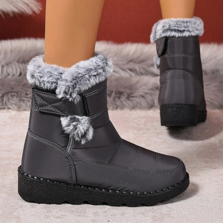 Bottes d'hiver pour femmes avec doublure thermique et semelle antidérapante - Laine