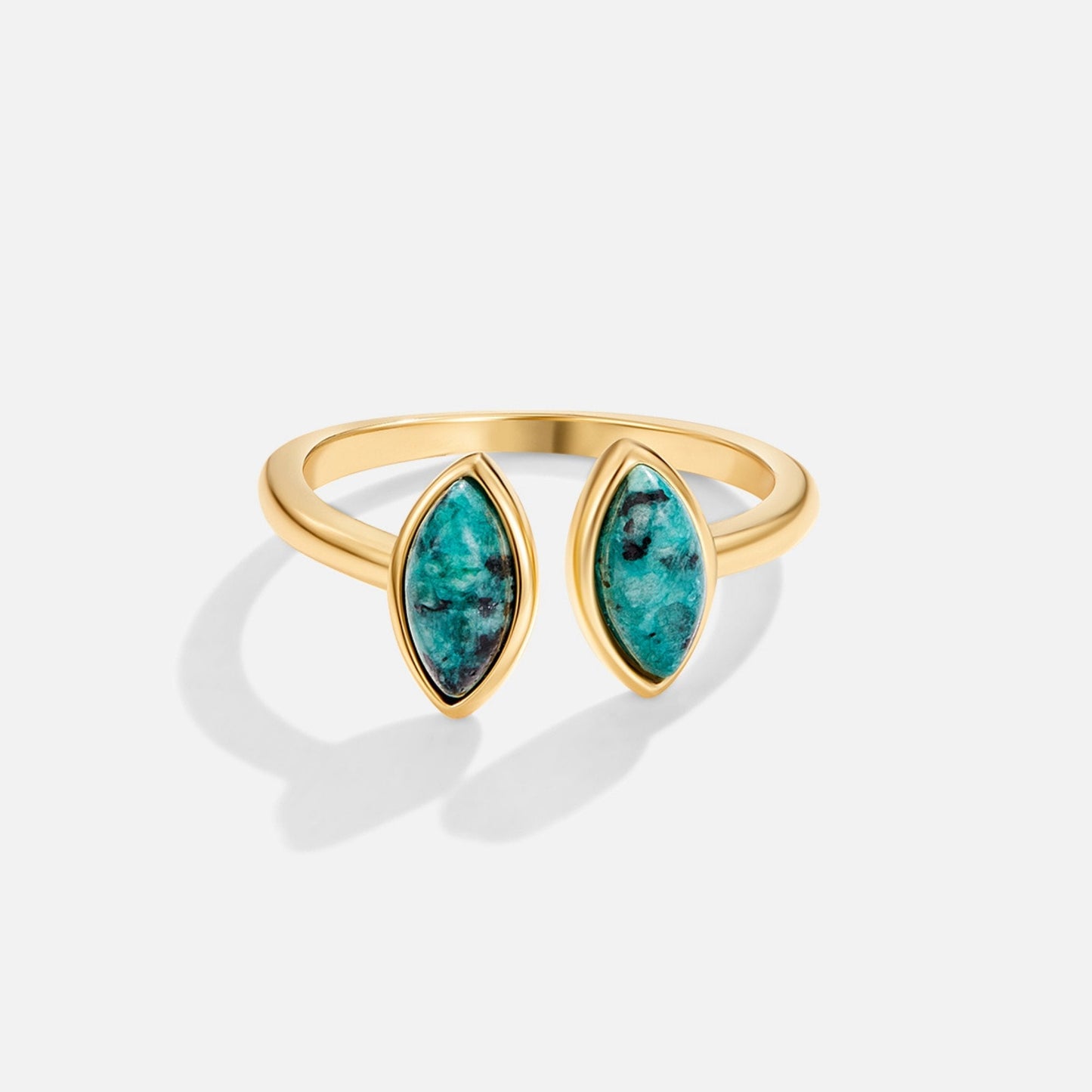 Bague enveloppante en jade vert