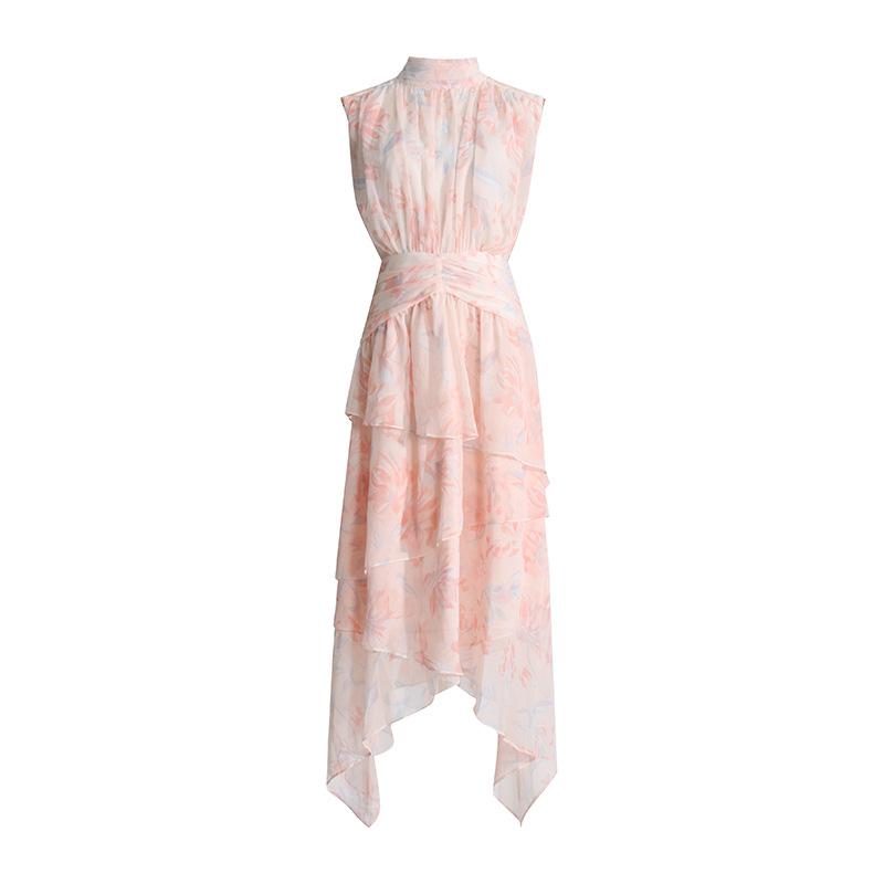 Roswita - Robe rose sans manches