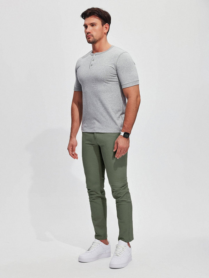 Pantalon chino pour homme de haute qualité, extensible, en coton mélangé facile d'entretien