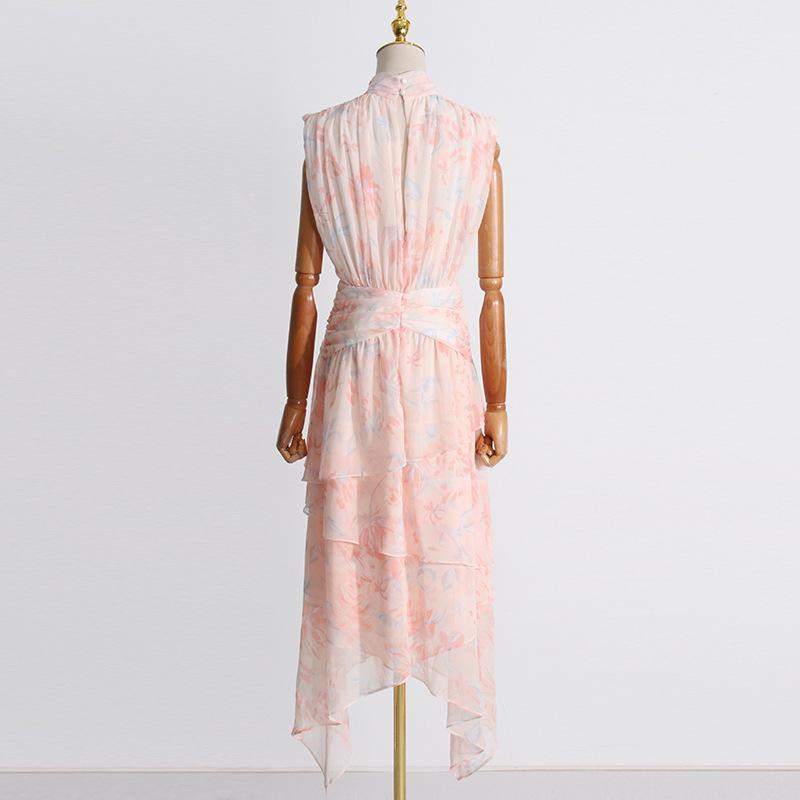 Roswita - Robe rose sans manches