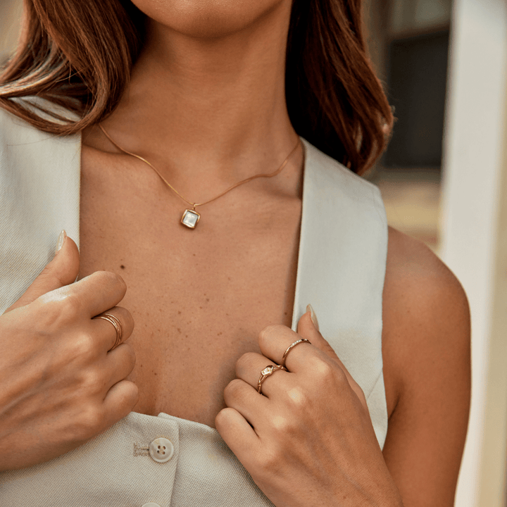 Bague à chaîne en forme de cœur Lola