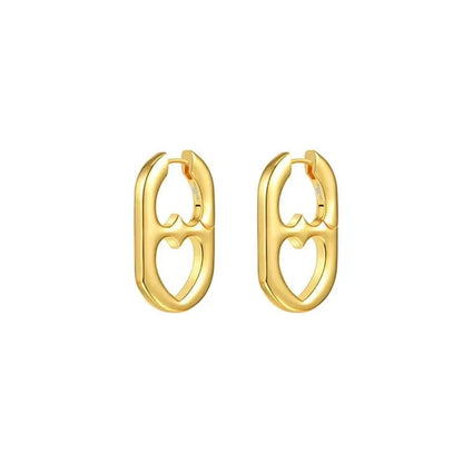 Boucles d'oreilles cœur en acier inoxydable