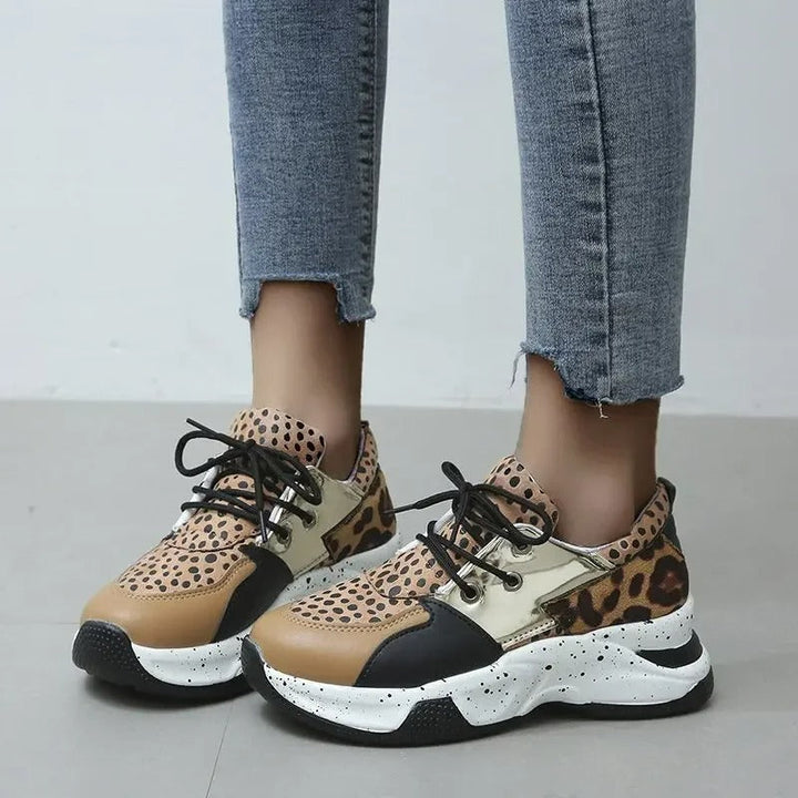 Alondra - Chaussures de sport à motif léopard pour femmes