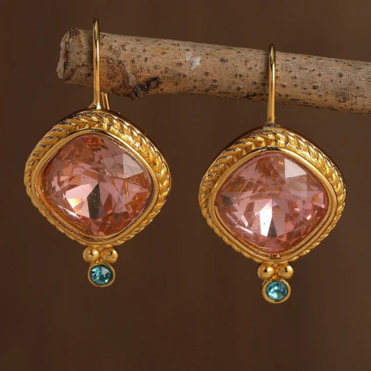Railey Boucles D'Oreilles Or Rose 18K Collection Classique Subtil Exclusif