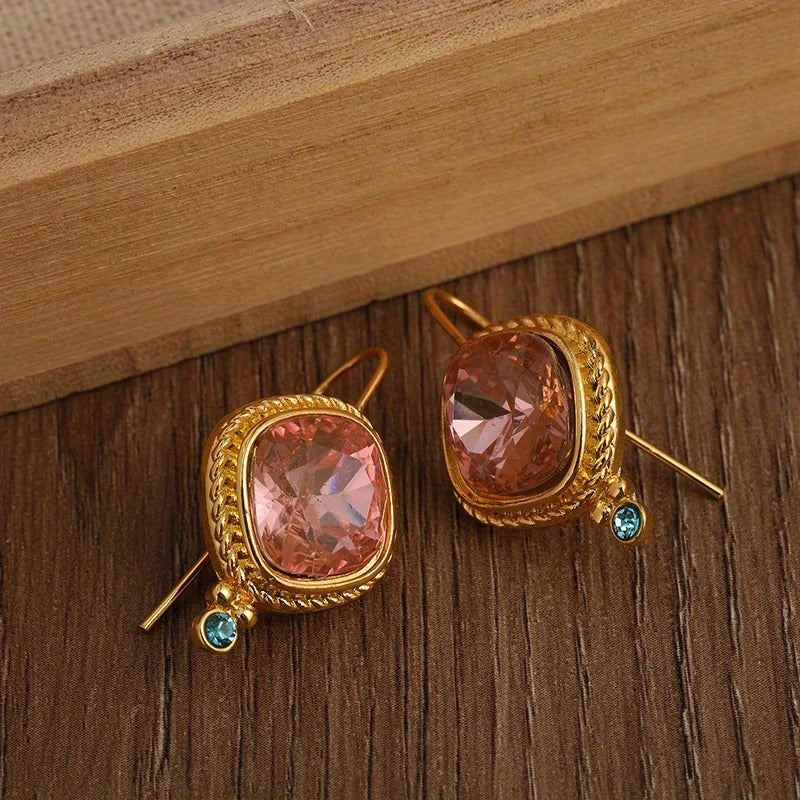 Railey Boucles D'Oreilles Or Rose 18K Collection Classique Subtil Exclusif