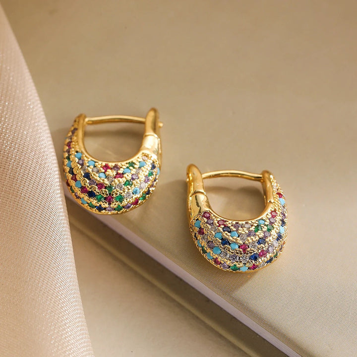 Boucles d'oreilles chic en acier inoxydable