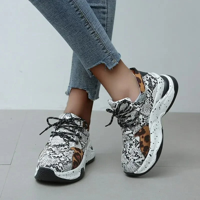 Alondra - Chaussures de sport à motif léopard pour femmes